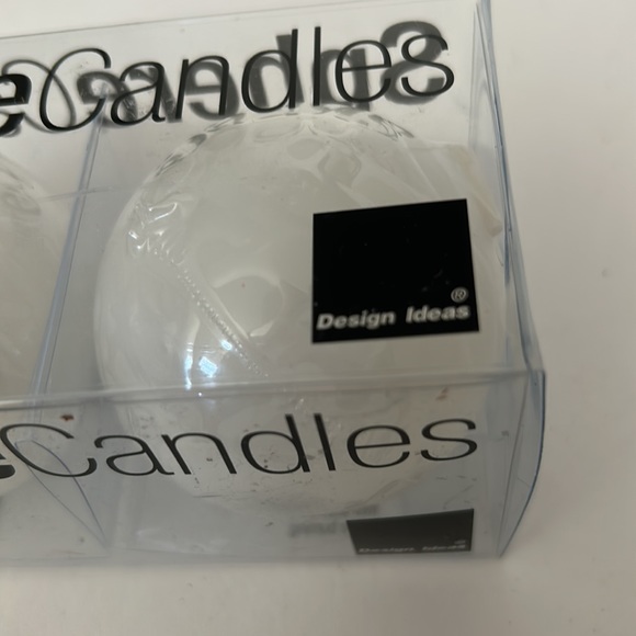 Design Ideas sphere candles white 2.25”x2.375” - Picture 2 of 7